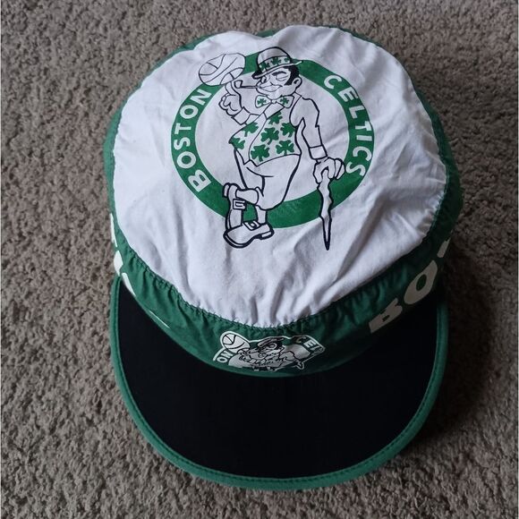Mitchell & Ness Boston Celtics Hat Painters Cap White NBA Retro PRE-OWNED RARE - Picture 2 of 7